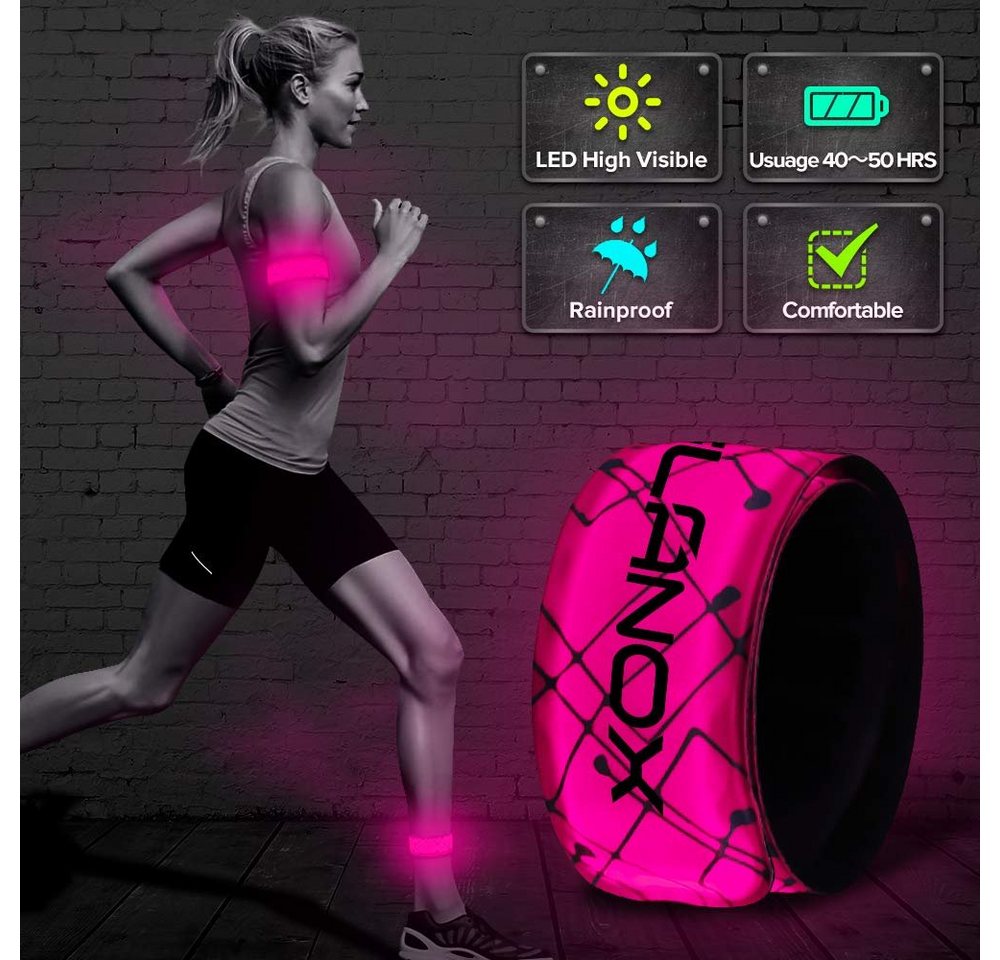 ELANOX LED Blinklicht LED Armband Leuchtband Sport Outdoor Reflektorband Sicherheitslicht ELANOX LED Blinklicht LED Armband Leuchtband Sport Outdoor Reflektorband Sicherheitslicht von ELANOX