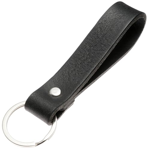 ELBERCRAFT® Schlüsselanhänger Leder ohne Logo der Schlüssel Organizer für deine Schlüsseltasche keychain made in Germany schwarz von ELBERCRAFT