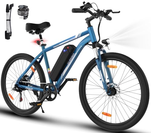 ELEKGO E Bike Elektrofahrrad, 26 Zoll, Elektrisches Mountainbike, 36V 12Ah Abnehmbarer Lithium-Akku, 250W Motor, 7-Gang-Elektrofahrrad, Reichweite 35-90KM von ELEKGO