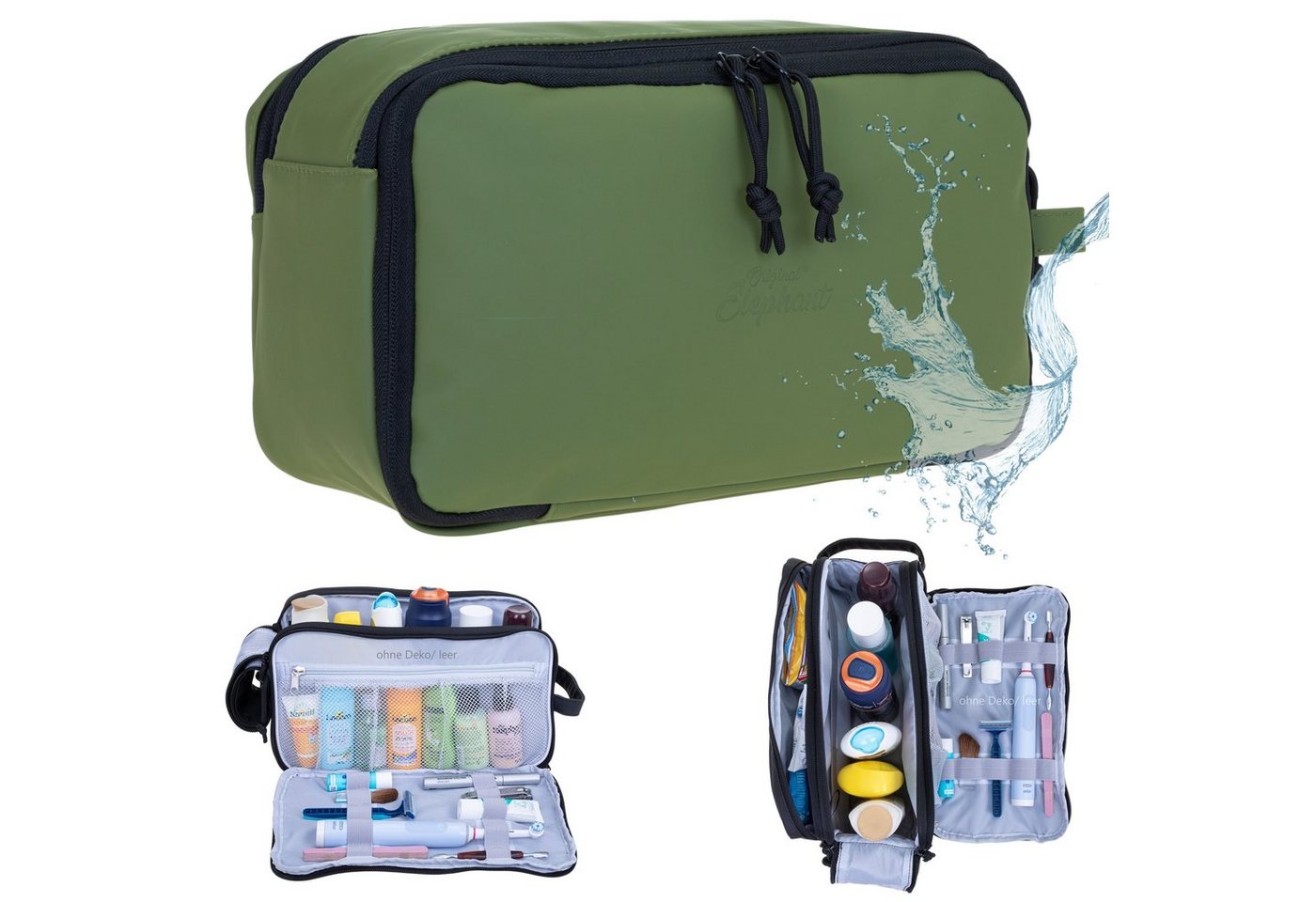 ELEPHANT Kulturbeutel Travel Hydro Washbag Herren Damen Reise wasserabweisend aus Plane, Kulturtasche Kosmetiktasche Reise Tasche Sauna Sport ELEPHANT Kulturbeutel Travel Hydro Washbag Herren Damen Reise wasserabweisend aus Plane, Kulturtasche Kosmetiktasche Reise Tasche Sauna Sport von ELEPHANT