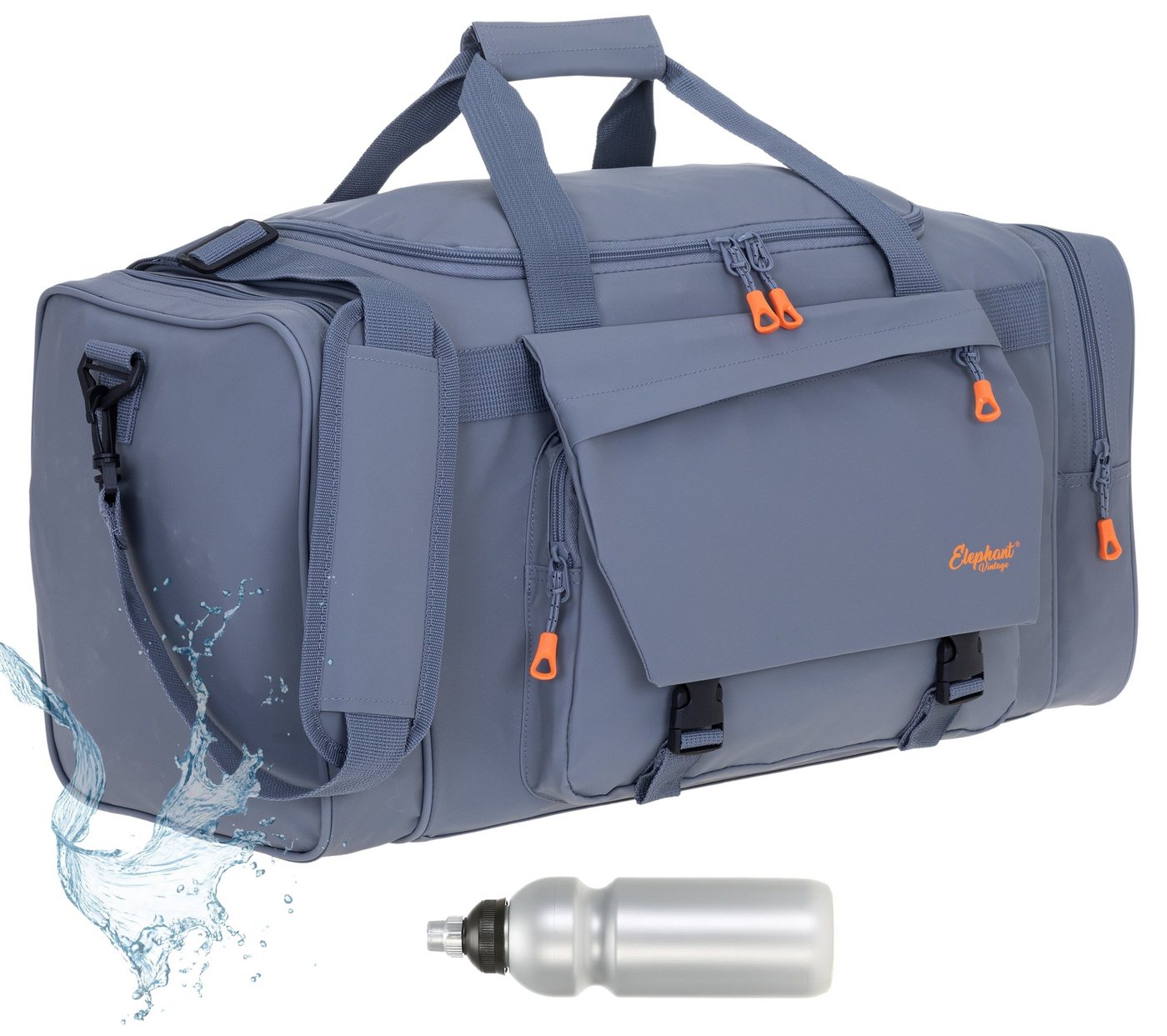 ELEPHANT Sporttasche Reisetasche Saunatasche Damen Herren aus Plane Tour 68 cm XXL groß, wasserabweisend Sauna Reise Sport Tasche + Flasche ELEPHANT Sporttasche Reisetasche Saunatasche Damen Herren aus Plane Tour 68 cm XXL groß, wasserabweisend Sauna Reise Sport Tasche + Flasche von ELEPHANT