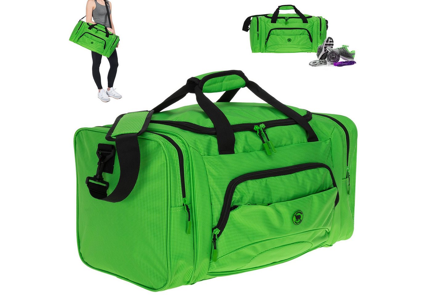ELEPHANT Sporttasche Reisetasche Saunatasche Damen Herren groß 62 cm XL, Color Sport Reise Sauna Tasche Fitness Gym + Flasche ELEPHANT Sporttasche Reisetasche Saunatasche Damen Herren groß 62 cm XL, Color Sport Reise Sauna Tasche Fitness Gym + Flasche von ELEPHANT