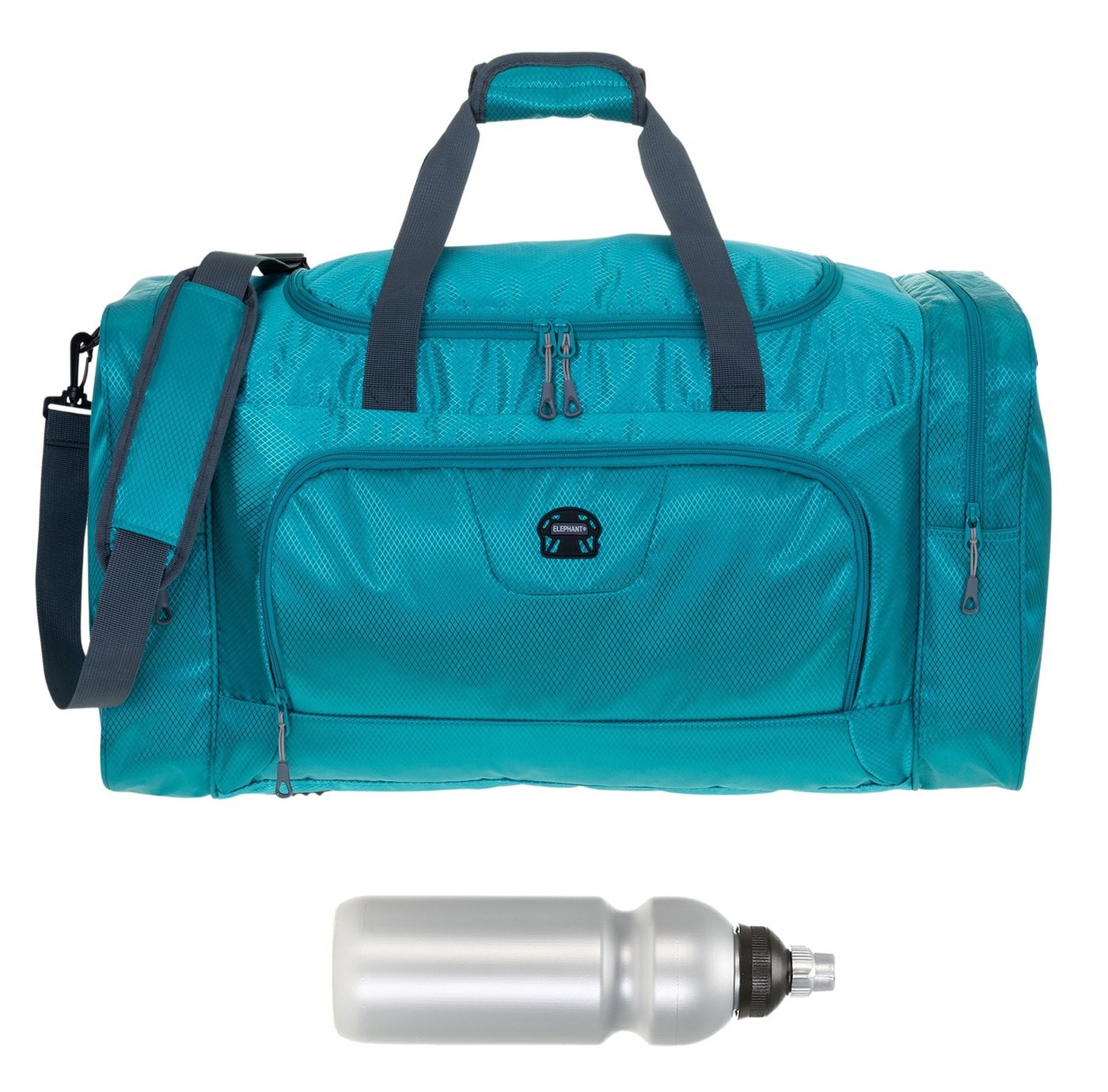 ELEPHANT Sporttasche groß Reisetasche Sport Tasche Trainer L 55 cm, 40 Liter Saunatasche Fußball Large Gym + Trinkflasche ELEPHANT Sporttasche groß Reisetasche Sport Tasche Trainer L 55 cm, 40 Liter Saunatasche Fußball Large Gym + Trinkflasche von ELEPHANT