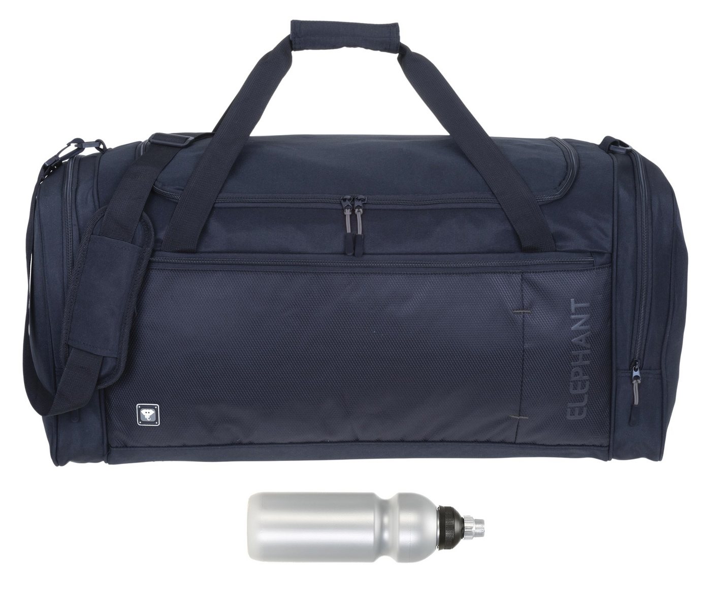 ELEPHANT Sporttasche groß Saunatasche Reisetasche XL 68 cm Herren Damen, 58 Liter Gym Tasche Fußballtasche XXL Dark 3629 + Trinkflasche ELEPHANT Sporttasche groß Saunatasche Reisetasche XL 68 cm Herren Damen, 58 Liter Gym Tasche Fußballtasche XXL Dark 3629 + Trinkflasche von ELEPHANT