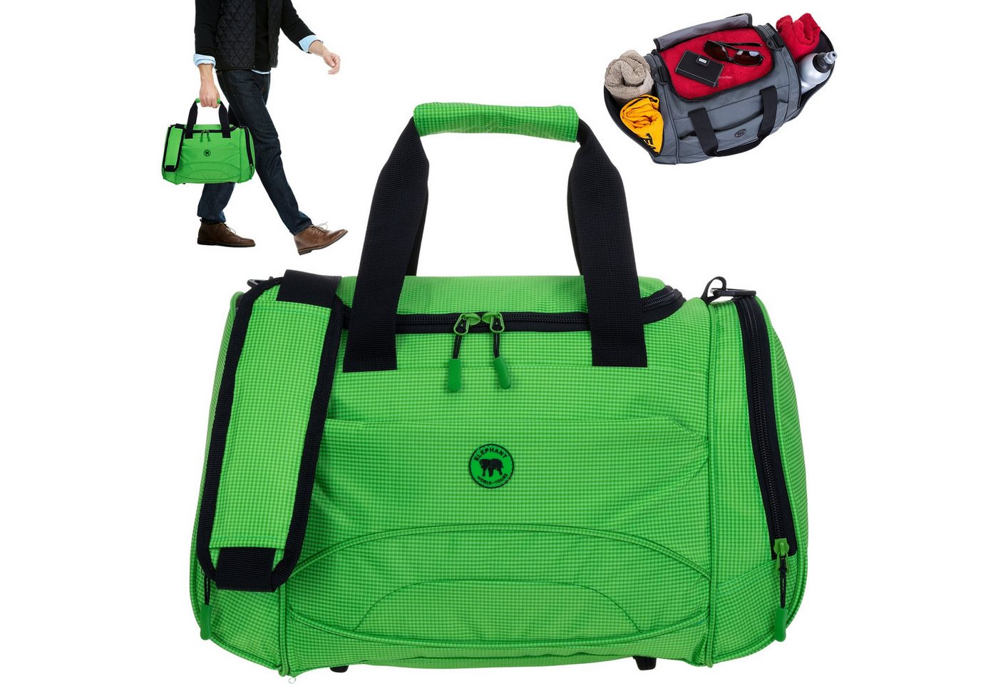 ELEPHANT Sporttasche klein Damen Herren Kinder Fitness Tasche 42 cm small, Color Sport Reise Schule Fitness Gym + Flasche ELEPHANT Sporttasche klein Damen Herren Kinder Fitness Tasche 42 cm small, Color Sport Reise Schule Fitness Gym + Flasche von ELEPHANT