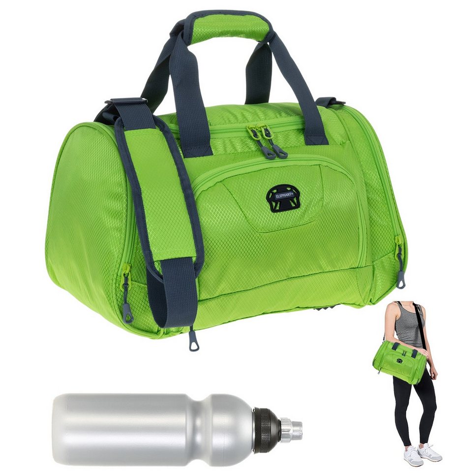 ELEPHANT Sporttasche klein Sport Tasche Reisetasche Trainer S-M 42 cm, 18 Liter Gym Fitness Bag Freizeittasche + Trinkflasche ELEPHANT Sporttasche klein Sport Tasche Reisetasche Trainer S-M 42 cm, 18 Liter Gym Fitness Bag Freizeittasche + Trinkflasche von ELEPHANT