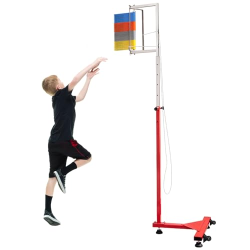 ELIKBH Vertikaler Sprungtester, 4,5–9,1 Fuß Volleyball-Vertikalsprungtrainer, höhenverstellbares Sprungmesswerkzeug (Color : 4.5-9.1ft) von ELIKBH