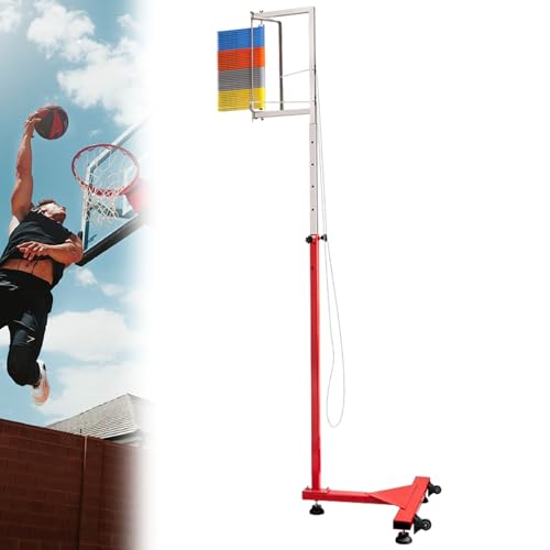 ELIKBH Vertikaler Sprungtrainer, 4,5-Fuß-Sprungbewertungstool, vertikales Sprungtestgerät für den Außenbereich für den Innenbereich (Color : 4.5-9.8ft) von ELIKBH