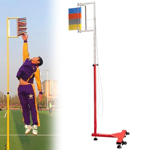 ELIKBH Vertikaler Sprungtrainer, Basketball-Sprung-Bewertungstool, höhenverstellbares Sprungtest-Stab-Werkzeug (Color : 5.5-10.4ft) von ELIKBH
