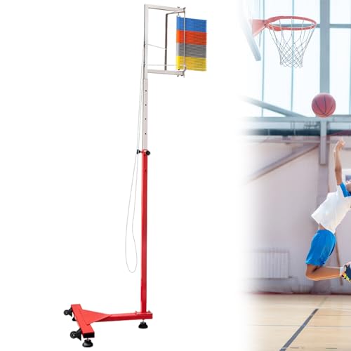 ELIKBH Vertikales Sprungmessgerät, 4,5–9,1 Fuß höhenverstellbarer vertikaler Sprungtrainer, Outdoor-Sprungtester für Schule, Fitnessstudio (Color : 5.5-10.4ft) von ELIKBH
