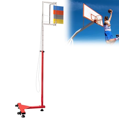 ELIKBH Vertikales Sprungmessgerät, vertikales Sprungmessgerät, 5,5–10,4 Fuß Einstellbares Höhenmessgerät für das Sprungtraining (Color : 4.5-9.8ft) von ELIKBH