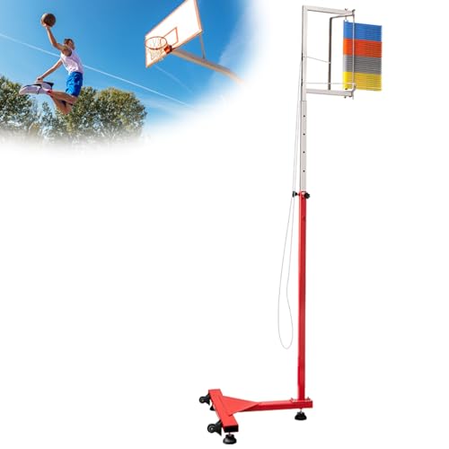 ELIKBH Vertikalsprung-Messgerät, 4,5–9,8 Fuß Volleyball-Sprungteststab, Stangenwerkzeug, stabile Basis, vertikaler Sprungtrainer (Color : 5.5-10.4ft) von ELIKBH
