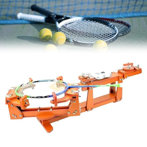 Schlägerrahmen Einfädelmaschine Digitalanzeige Badmintonschläger Saiten Fädelmaschine Badminton Besaitungsmaschine und 60 Pfund für DIY-Squash-, Tennis von ELIKBH