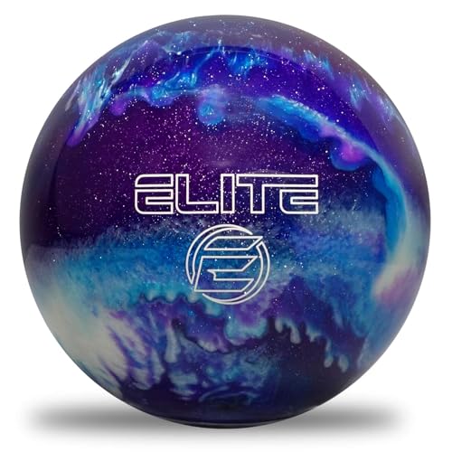 ELITE Vorgebohrter Star-Polyester-Bowlingball – ideal für Ersatz-Schießliga oder gerade Bowler – perfekter Gfit-Einsteigerball (lila/königlich/silber, 4,1 kg – kleine Bohrung) von ELITE