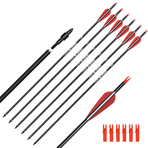 Elong 6 Stück Pfeile 28 Zoll Carbonpfeile Bogenpfeile Jagdpfeile für Bogen Recurvebogen Langbogen und Traditionellen Bogen Outdoor Zielschießen Elong 6 Stück Pfeile 28 Zoll Carbonpfeile Bogenpfeile Jagdpfeile für Bogen Recurvebogen Langbogen und Traditionellen Bogen Outdoor Zielschießen von ELONG OUTDOOR