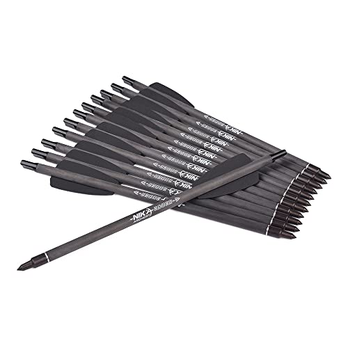 ELONG OUTDOOR 7.5" Armbrustschrauben Carbon Pfeile SP350 mit 100 Kornspitzen für Cobra System R9 Bogenjagd, Pack von 12 ELONG OUTDOOR 7.5" Armbrustschrauben Carbon Pfeile SP350 mit 100 Kornspitzen für Cobra System R9 Bogenjagd, Pack von 12 von ELONG OUTDOOR