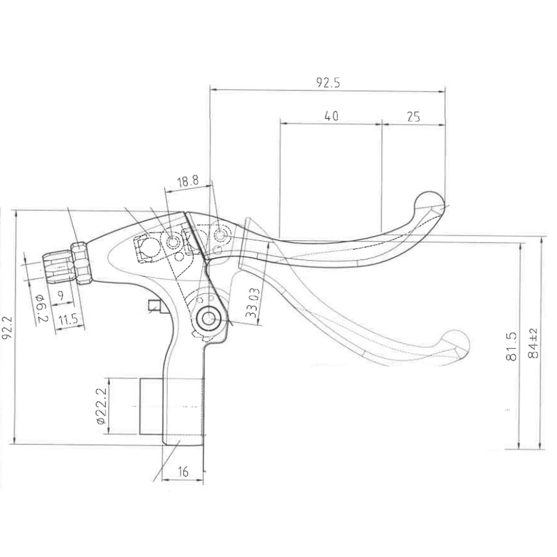 Bremshebel V-Brake Tektro CL 331 TS Bremshebel V-Brake Tektro CL 331 TS von ELOPS
