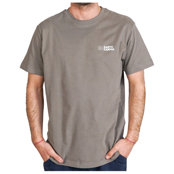 ELSK - Earth Karma Brushed T-Shirt - T-Shirt Gr M braun/grau von ELSK
