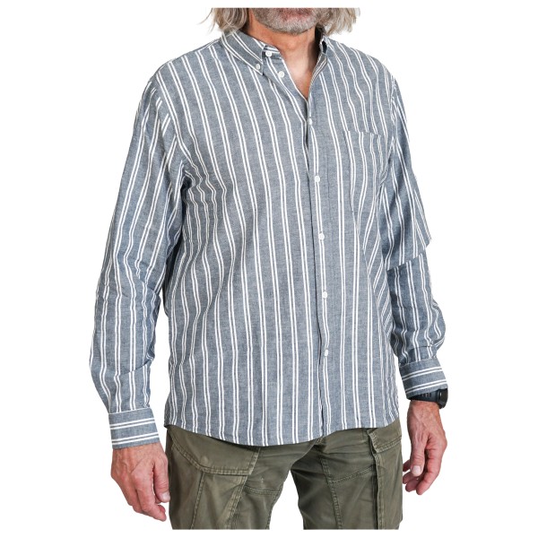 ELSK - Hugo Button Down Stripe Shirt - Hemd Gr L;M;S;XL;XXL grau von ELSK