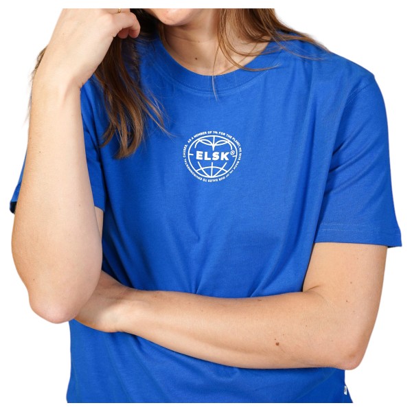 ELSK - Women's Statement Globe - T-Shirt Gr S blau von ELSK