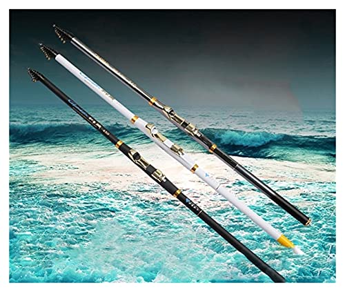 ELTOX Angelrute,Teleskopruten 2.7M-6.3M Sea Fishing Rod Rock-Rod Carbon-Teleskop Angelrute super-harten Rockies Pole Hand Rod Sea Dual-Use-Rod Angelrute (Color : Random Color, Size : 6.3 m) von ELTOX