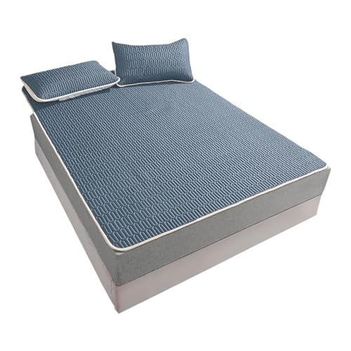 Kühle Bettmatte | Schlafmatte aus Seide | Sommer-Schlafmatte, kühle Sensation, Schlafmatte aus Seide, 180 x 200 cm, einfacher Stil, Sommer-Schlafmatte for Schulkinderzimmer, Schlafzimmer zu Hause(Whit von ELroal