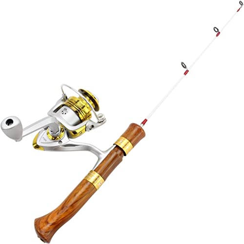 Angelruten Tragbare EIS Angelrute Reel Set Winter Carbon Faser EIS Boot Angelrute Teleskop (Color : Fishing Rod and Reel) von ELzEy