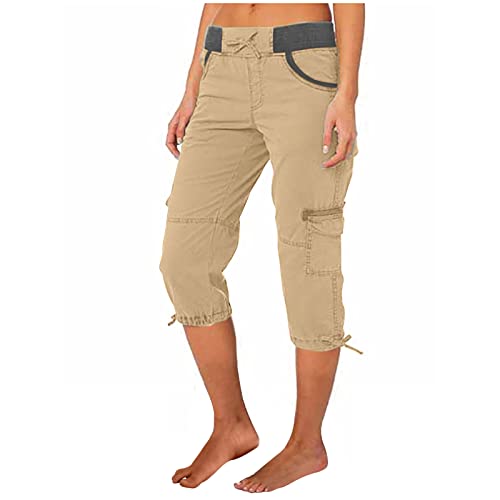 EMATOP 3/4 Sporthose Damen Sommer Cargohosen Einfarbig Regular Fit Freizeithose Hohe Taille Vintage Caprihose Jogginghose mit Taschen Arbeitshose Kurze Sommerhosen Pumphose Stoffhose EMATOP 3/4 Sporthose Damen Sommer Cargohosen Einfarbig Regular Fit Freizeithose Hohe Taille Vintage Caprihose Jogginghose mit Taschen Arbeitshose Kurze Sommerhosen Pumphose Stoffhose von EMATOP