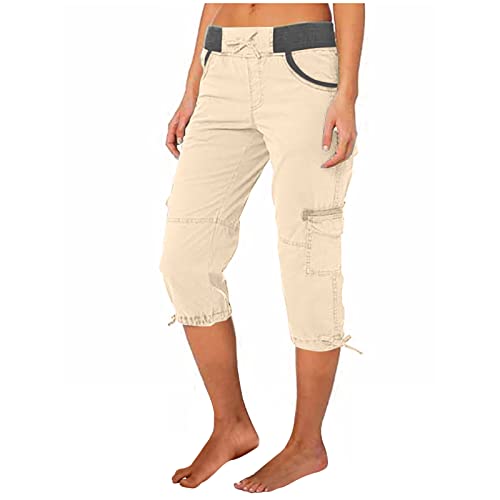 EMATOP 3/4 Sporthose Damen Sommer Cargohosen Einfarbig Regular Fit Freizeithose Hohe Taille Vintage Caprihose Jogginghose mit Taschen Arbeitshose Kurze Sommerhosen Pumphose Stoffhose EMATOP 3/4 Sporthose Damen Sommer Cargohosen Einfarbig Regular Fit Freizeithose Hohe Taille Vintage Caprihose Jogginghose mit Taschen Arbeitshose Kurze Sommerhosen Pumphose Stoffhose von EMATOP