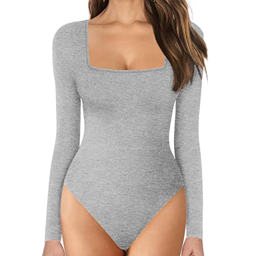 EMATOP Bodysuit Damen Body Langarm/Kurzarm Shirts Elegant Sexy Jumpsuit U-Ausschnitt Rollkragen Shapewear Elastisch Bodycon Overall Einfarbig Blumen Druck Oberteil Tops Weich Bequem Stringbody EMATOP Bodysuit Damen Body Langarm/Kurzarm Shirts Elegant Sexy Jumpsuit U-Ausschnitt Rollkragen Shapewear Elastisch Bodycon Overall Einfarbig Blumen Druck Oberteil Tops Weich Bequem Stringbody von EMATOP
