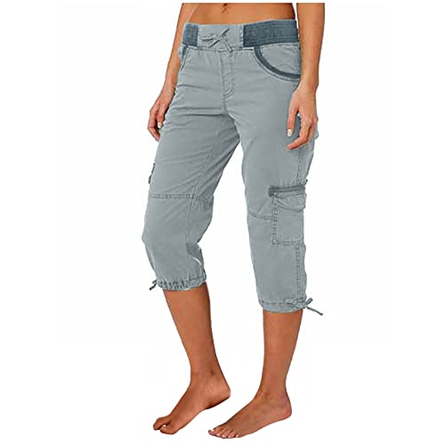 EMATOP Cargohose Damen 3/4 Lange Hosen Regular Fit Einfarbig Sporthose Lässiges Baggy Caprihose Vintage Jogginghose Hohe Taille Elegant Sweathose Shorts mit Taschen Arbeitshose Kurze Yogahose EMATOP Cargohose Damen 3/4 Lange Hosen Regular Fit Einfarbig Sporthose Lässiges Baggy Caprihose Vintage Jogginghose Hohe Taille Elegant Sweathose Shorts mit Taschen Arbeitshose Kurze Yogahose von EMATOP