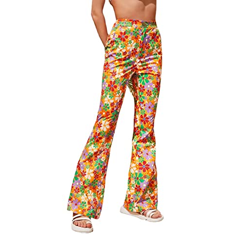 EMATOP Damen Boho Hose Strandhose Hippie Blumen Schlaghose Weites Bein Palazzo Sommerhose Elegant High Waist Bootcut Freizeithose Schön Blumen Druck Caprihose Elastische Taille Yogahose EMATOP Damen Boho Hose Strandhose Hippie Blumen Schlaghose Weites Bein Palazzo Sommerhose Elegant High Waist Bootcut Freizeithose Schön Blumen Druck Caprihose Elastische Taille Yogahose von EMATOP