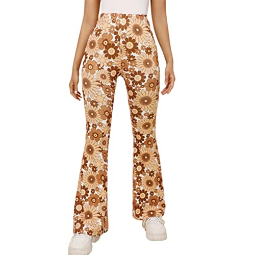 EMATOP Damen Boho Hose Strandhose Hippie Blumen Schlaghose Weites Bein Palazzo Sommerhose Elegant High Waist Bootcut Freizeithose Schön Blumen Druck Caprihose Elastische Taille Yogahose EMATOP Damen Boho Hose Strandhose Hippie Blumen Schlaghose Weites Bein Palazzo Sommerhose Elegant High Waist Bootcut Freizeithose Schön Blumen Druck Caprihose Elastische Taille Yogahose von EMATOP