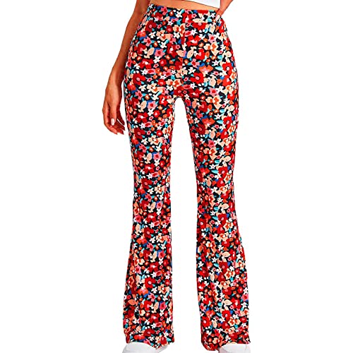 EMATOP Damen Boho Hose Strandhose Hippie Blumen Schlaghose Weites Bein Palazzo Sommerhose Elegant High Waist Bootcut Freizeithose Schön Blumen Druck Caprihose Elastische Taille Yogahose EMATOP Damen Boho Hose Strandhose Hippie Blumen Schlaghose Weites Bein Palazzo Sommerhose Elegant High Waist Bootcut Freizeithose Schön Blumen Druck Caprihose Elastische Taille Yogahose von EMATOP