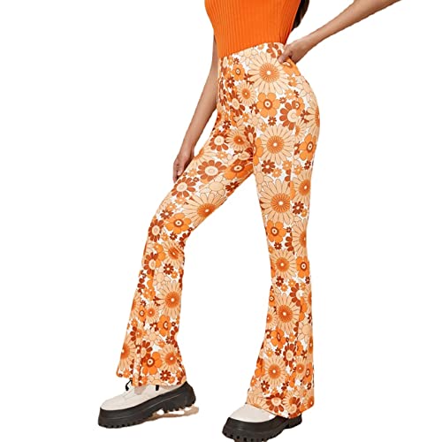 EMATOP Damen Boho Hose Strandhose Hippie Blumen Schlaghose Weites Bein Palazzo Sommerhose Elegant High Waist Bootcut Freizeithose Schön Blumen Druck Caprihose Elastische Taille Yogahose EMATOP Damen Boho Hose Strandhose Hippie Blumen Schlaghose Weites Bein Palazzo Sommerhose Elegant High Waist Bootcut Freizeithose Schön Blumen Druck Caprihose Elastische Taille Yogahose von EMATOP
