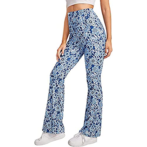 EMATOP Damen Boho Hose Strandhose Hippie Blumen Schlaghose Weites Bein Palazzo Sommerhose Elegant High Waist Bootcut Freizeithose Schön Blumen Druck Caprihose Elastische Taille Yogahose EMATOP Damen Boho Hose Strandhose Hippie Blumen Schlaghose Weites Bein Palazzo Sommerhose Elegant High Waist Bootcut Freizeithose Schön Blumen Druck Caprihose Elastische Taille Yogahose von EMATOP