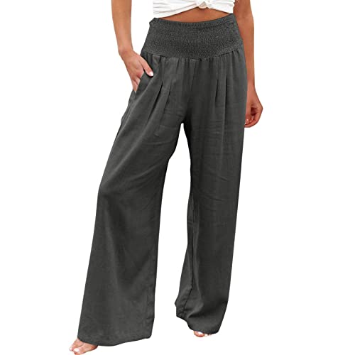 EMATOP Damen High Waist Leinenhose Sommer Lose Leinen Baumwolle Hose für Frauen Leicht Luftige Stoffhose Freizeithose Pumphose Yogahose Jogginghose Sporthose EMATOP Damen High Waist Leinenhose Sommer Lose Leinen Baumwolle Hose für Frauen Leicht Luftige Stoffhose Freizeithose Pumphose Yogahose Jogginghose Sporthose von EMATOP