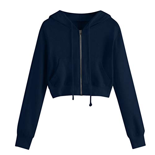 EMATOP Damen Kapuzenjacke Kurz Sport Sweatjacke Casual Baumwolle Sweatshirt mit Kapuze Jacke Langarm Cropped Hoodie Sexy Bauchfrei Kapuzenpullover Kordelzug Oberteil Pullover Teenager Mädchen EMATOP Damen Kapuzenjacke Kurz Sport Sweatjacke Casual Baumwolle Sweatshirt mit Kapuze Jacke Langarm Cropped Hoodie Sexy Bauchfrei Kapuzenpullover Kordelzug Oberteil Pullover Teenager Mädchen von EMATOP