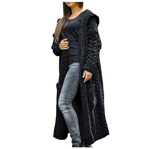 EMATOP Damen Langarm Strickmantel Dickere Warm Strickjacke Casual Lang Cardigan mit Taschen Jacke Elegant Einfarbig Gestrickt Sweatshirt Oversize Pullover Übergroß Langarmshirt Outdoorjacke EMATOP Damen Langarm Strickmantel Dickere Warm Strickjacke Casual Lang Cardigan mit Taschen Jacke Elegant Einfarbig Gestrickt Sweatshirt Oversize Pullover Übergroß Langarmshirt Outdoorjacke von EMATOP