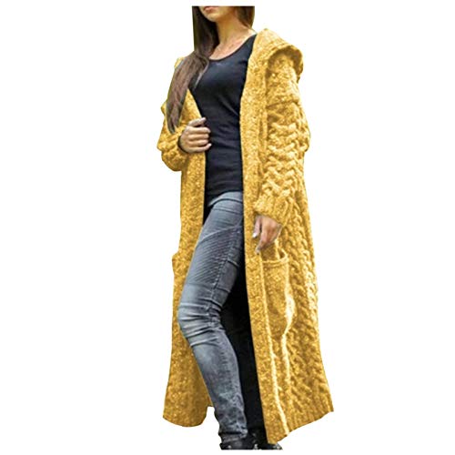EMATOP Damen Langarm Strickmantel Dickere Warm Strickjacke Casual Lang Cardigan mit Taschen Jacke Elegant Einfarbig Gestrickt Sweatshirt Oversize Pullover Übergroß Langarmshirt Outdoorjacke EMATOP Damen Langarm Strickmantel Dickere Warm Strickjacke Casual Lang Cardigan mit Taschen Jacke Elegant Einfarbig Gestrickt Sweatshirt Oversize Pullover Übergroß Langarmshirt Outdoorjacke von EMATOP