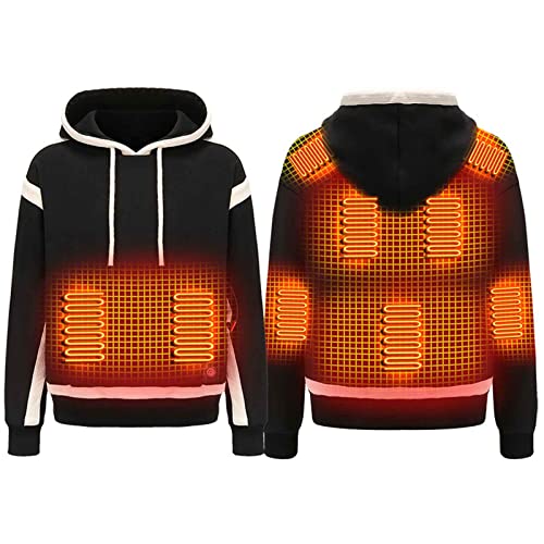 EMATOP Hoodie Sweatshirt Herren Damen Beheizbare Pullover mit Fleecefutter Kapuzenjacke Winter Warm Heizmantel USB Elektrischer Beheizte Sweatjacke mit Tasche und Kordelzug Fleecejacke EMATOP Hoodie Sweatshirt Herren Damen Beheizbare Pullover mit Fleecefutter Kapuzenjacke Winter Warm Heizmantel USB Elektrischer Beheizte Sweatjacke mit Tasche und Kordelzug Fleecejacke von EMATOP
