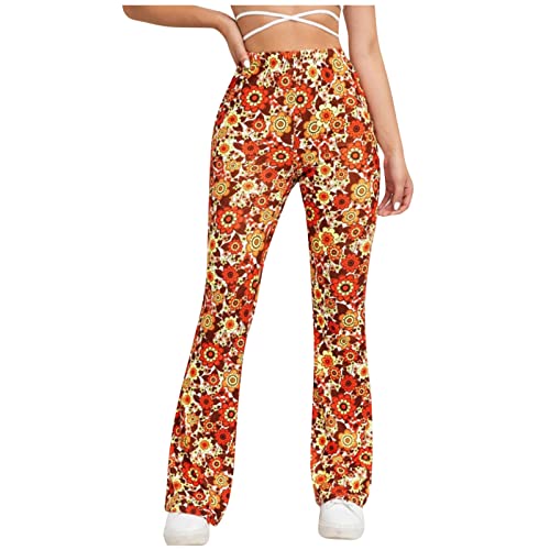 EMATOP Hose Damen Boho Strandhose Hippie Blumen Schlaghose Weites Bein Palazzo Sommerhose Elegant High Waist Bootcut Freizeithose Schön Blumen Druck Caprihose Elastische Taille Yogahose EMATOP Hose Damen Boho Strandhose Hippie Blumen Schlaghose Weites Bein Palazzo Sommerhose Elegant High Waist Bootcut Freizeithose Schön Blumen Druck Caprihose Elastische Taille Yogahose von EMATOP