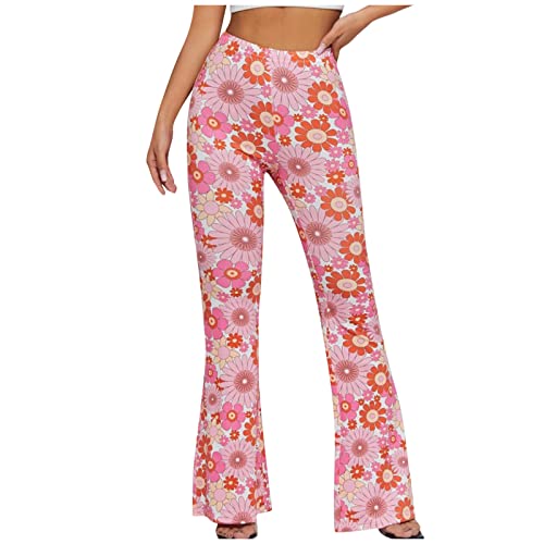 EMATOP Hose Damen Boho Strandhose Hippie Blumen Schlaghose Weites Bein Palazzo Sommerhose Elegant High Waist Bootcut Freizeithose Schön Blumen Druck Caprihose Elastische Taille Yogahose EMATOP Hose Damen Boho Strandhose Hippie Blumen Schlaghose Weites Bein Palazzo Sommerhose Elegant High Waist Bootcut Freizeithose Schön Blumen Druck Caprihose Elastische Taille Yogahose von EMATOP