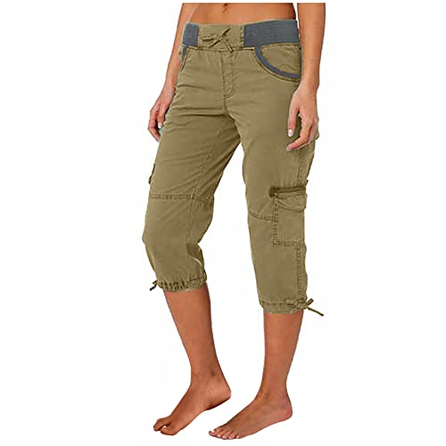 EMATOP Hosen Damen Leicht 3/4 Cargohose Sommer Capri Freizeithose Casual Regular Fit Sporthose Vintage Einfarbig Sweathose mit Taschen Wanderhose Schnell Trocknend Arbeitshose Shorts Caprihose EMATOP Hosen Damen Leicht 3/4 Cargohose Sommer Capri Freizeithose Casual Regular Fit Sporthose Vintage Einfarbig Sweathose mit Taschen Wanderhose Schnell Trocknend Arbeitshose Shorts Caprihose von EMATOP