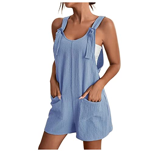EMATOP Kurzer Jumpsuit Damen Sommer Casual Playsuit V-Ausschnitt Elegant Overall Lose Kurzarm Einteiler Latzhose Mit Taschen Und Gürtel Romper Klassisch Streifen Sommerhose Frauen Shorts EMATOP Kurzer Jumpsuit Damen Sommer Casual Playsuit V-Ausschnitt Elegant Overall Lose Kurzarm Einteiler Latzhose Mit Taschen Und Gürtel Romper Klassisch Streifen Sommerhose Frauen Shorts von EMATOP