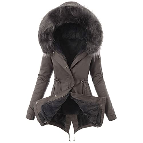 EMATOP Mantel Frauen Warme Wintermantel Winter Jacke Lange Mäntel Einfarbig Winterjacke mit Kapuze Windbreaker Gefüttert Teddyfell Dicker Fleecejacke Mode Outdoorjacke Slim fit Winterparka EMATOP Mantel Frauen Warme Wintermantel Winter Jacke Lange Mäntel Einfarbig Winterjacke mit Kapuze Windbreaker Gefüttert Teddyfell Dicker Fleecejacke Mode Outdoorjacke Slim fit Winterparka von EMATOP