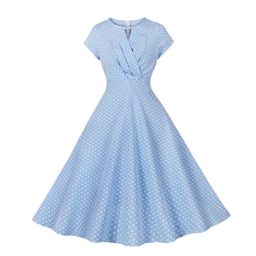 EMATOP Petticoat Kleid Damen 1950er Vintage Retro Cocktailkleid Rockabilly V-Ausschnitt Abendkleid Elegant A-Line Partykleid Kurzarm Hohe Taille Festlich Ballkleid 50er Jahre Retro Faltenrock EMATOP Petticoat Kleid Damen 1950er Vintage Retro Cocktailkleid Rockabilly V-Ausschnitt Abendkleid Elegant A-Line Partykleid Kurzarm Hohe Taille Festlich Ballkleid 50er Jahre Retro Faltenrock von EMATOP