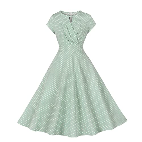 EMATOP Rockabilly Kleider Damen Vintage Cocktailkleid Hohe Taille A-Line Petticoat Kleid 50er Jahre Festlich Ballkleid Retro Elegant Partykleid Rundhals Kurzarm Abendkleid Knielang Faltenrock EMATOP Rockabilly Kleider Damen Vintage Cocktailkleid Hohe Taille A-Line Petticoat Kleid 50er Jahre Festlich Ballkleid Retro Elegant Partykleid Rundhals Kurzarm Abendkleid Knielang Faltenrock von EMATOP