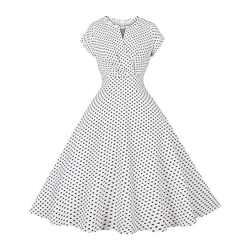 EMATOP Rockabilly Kleider Damen Vintage Retro 50s Sommer Spaghettiträger Polka Dot Swing Faltenrock Partykleid Coctailkleid EMATOP Rockabilly Kleider Damen Vintage Retro 50s Sommer Spaghettiträger Polka Dot Swing Faltenrock Partykleid Coctailkleid von EMATOP