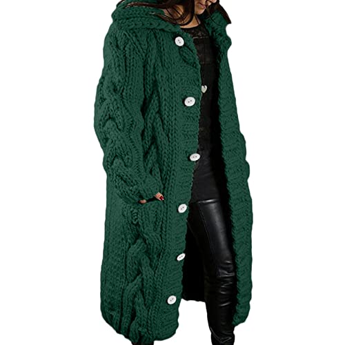 EMATOP Strickjacke Damen Lang Grobstrick Cardigan Warm Winterjacke Einfarbige Übergangsjacke mit Kapuze Strickmantel Herbst Winter Strick Pullover Elegant Wintermäntel Pulli Sweater Mantel EMATOP Strickjacke Damen Lang Grobstrick Cardigan Warm Winterjacke Einfarbige Übergangsjacke mit Kapuze Strickmantel Herbst Winter Strick Pullover Elegant Wintermäntel Pulli Sweater Mantel von EMATOP